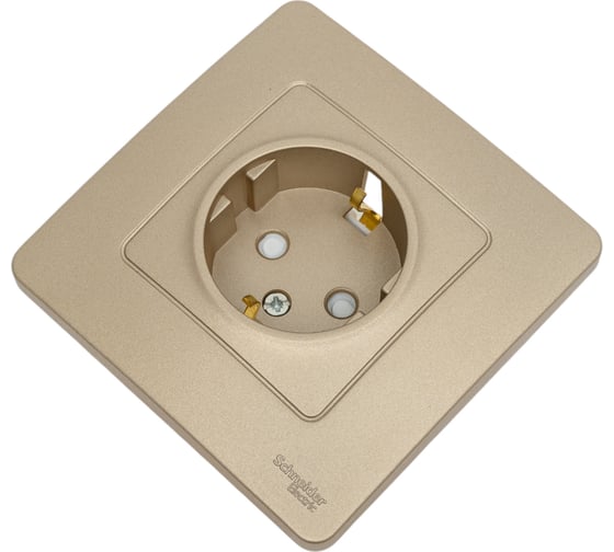 Изображение товара Розетка Systeme Electric Blanca с/у, с заземлением, со шторками, 16а, 250в, титан BLNRS001114