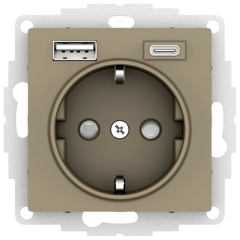 Изображение товара Розетка SYSTEME ELECTRIC Atlasdesign 16А с USB A+C шампань