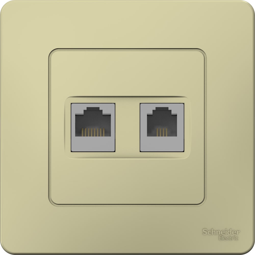 Изображение товара Розетка Systeme Electric Blanca RJ45 Cat5e + RJ11, бежевый