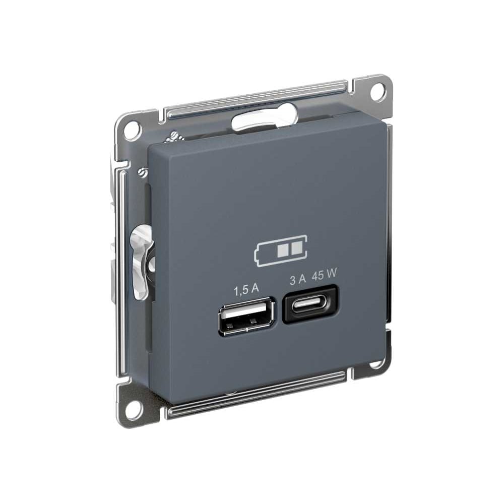 Изображение товара Usb розетка a + тип-c Systeme Electric Atlasdesign 45w