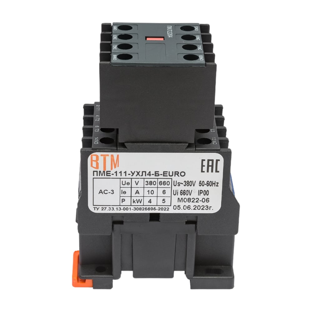 Изображение товара Пускатель ВТМ (S) ПМЕ-111-10А-380АС (3з+2р) УХЛ4 Б EURO