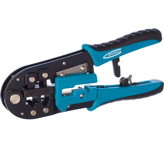 Изображение товара Кримпер для обжима телефонных и компьютерных клемм GROSS 17719