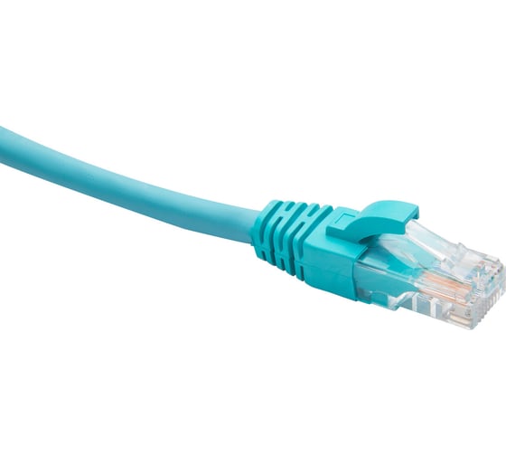 Изображение товара Коммутационный шнур DATAREX u/utp, категория 5e, lszh, нга-hf, 2,0 м, бирюзовый DR-181609