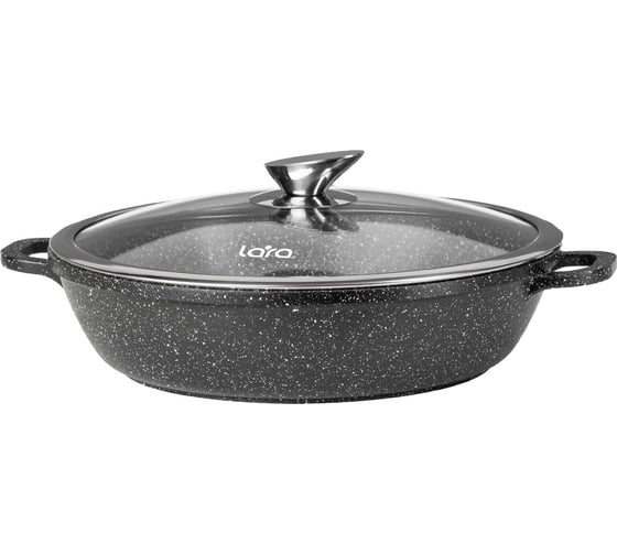 Изображение товара Сотейник Lara серия Rio 28 см, 3.4 л, мрамор, капсулированное индукционное дно, крышка LR02-212