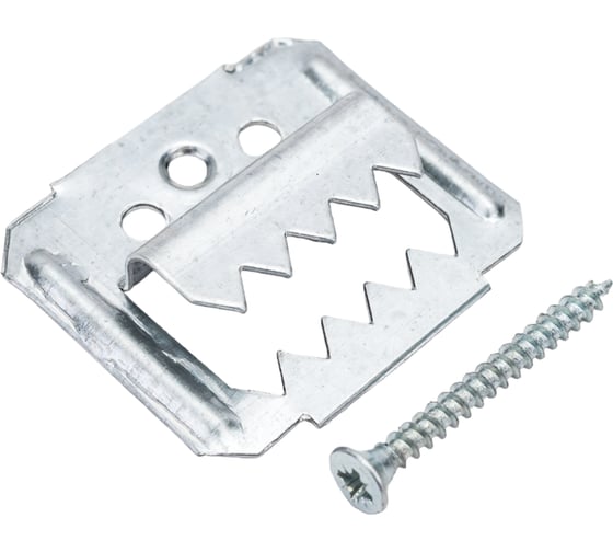 Изображение товара Усиленный крепеж для вагонки ЗУБР Кляймер-У2 с саморезами, 5 мм, 50 шт. 30755-05