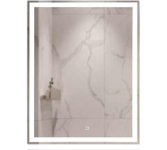 Изображение товара Зеркало MIXLINE "Норма-Лайт" 600x800 ШВ алюминиевый профиль, сенсорный выключатель, светодиодная подсветка 550407