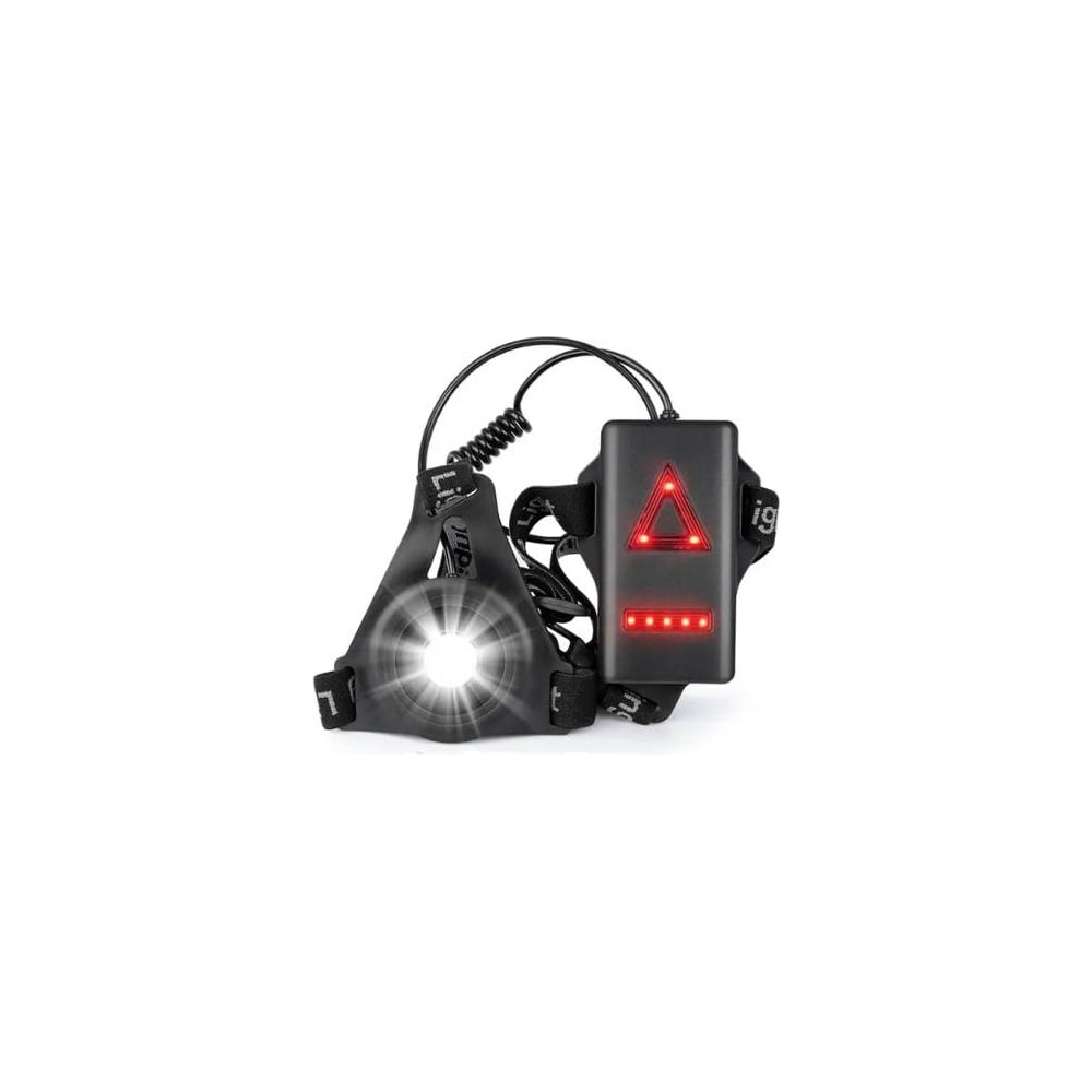 Нагрудный фонарь для бега ZDK маячок световой на ошейник для больших и средних собак красный