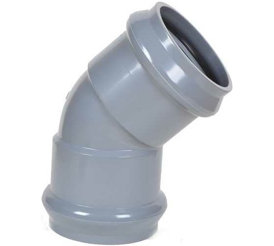 Изображение товара Отвод AQUAVIVA НПВХ напорный двухраструбный 160x45 AQV103160 26514
