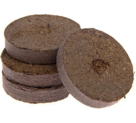 Изображение товара Набор торфяных таблеток ЛЕТО диам. 30 мм, без оболочки, 100 шт. 90973