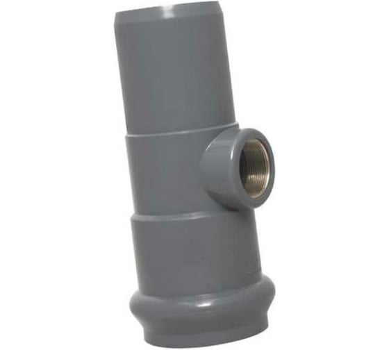 Изображение товара Тройник AQUAVIVA НПВХ напорный с резьбовым выходом 110/2" AQVTR1102 14801