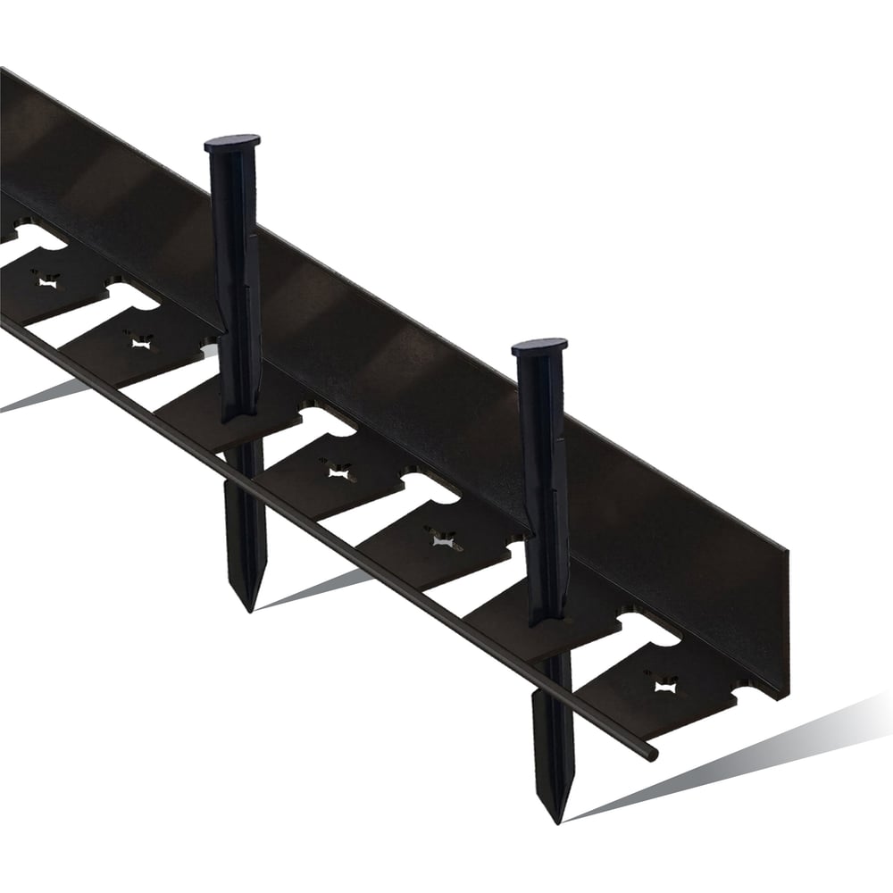 Изображение товара Садовый пластиковый бордюр ГеоПластБорд Стафф 2000х70х60 мм черный