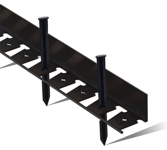 Изображение товара Садовый пластиковый бордюр ГеоПластБорд Стафф 2000х70х60 мм, черный GPBC2.60mm