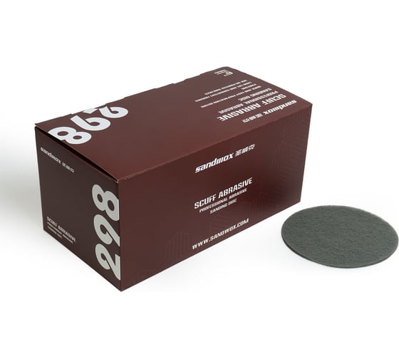 Изображение товара Диск шлифовальный на нетканой основе 298 Premium Scuff 150 мм, ULTRA FINE, серый, Р1500, 50 шт SANDWOX 298.150.1500