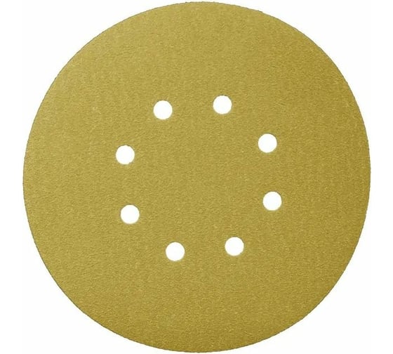 Изображение товара Диск шлифовальный на бумажной основе 58 Gold ALO 125 мм, 8 отверстий, Р180, 100 шт SANDWOX 58.125.180.08