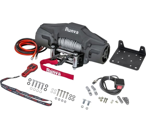 Изображение товара Электрическая лебёдка Runva 12V 6000 lbs 2722 кг стальной трос EWV6000F