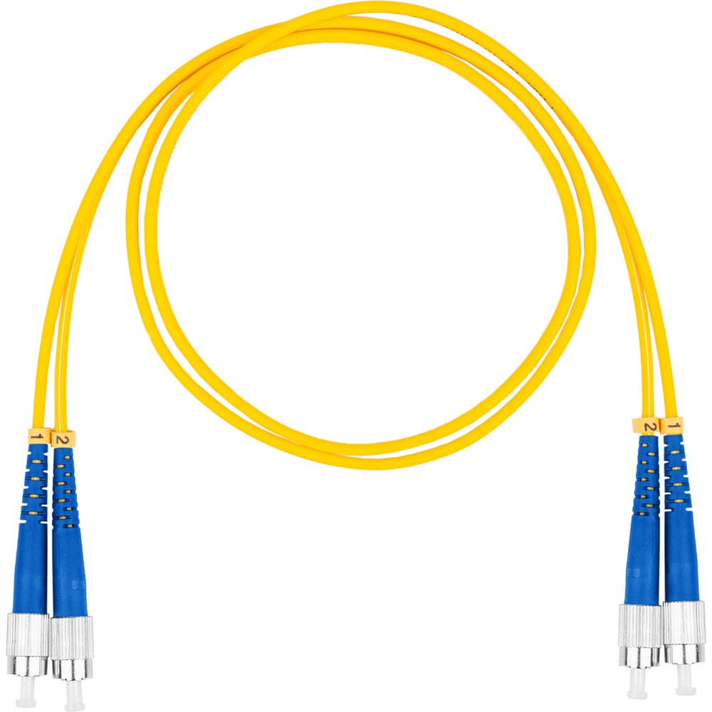 Оптический коммутационный шнур DATAREX патч-корд fc-fc duplex os2 нга-hf желтый 3,0 м DR-222244