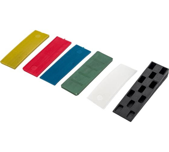 Изображение товара Комплект клин монтажный и пластины рихтовочные в маленьком контейнере с ручками 48 шт ООО "Полимер-Фарм" 4687203029203