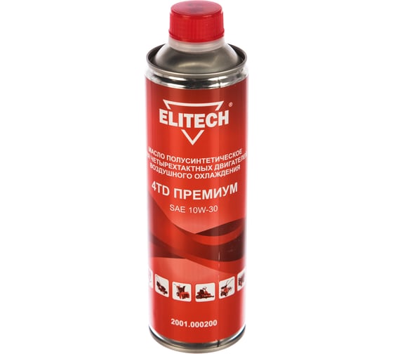 Изображение товара Масло моторное полусинтетическое SAE 10W-30 (0.6 л) для 4-х тактных двигателей ELITECH 2001.000200