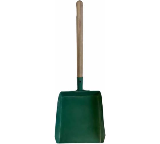 Изображение товара Хозяйственный совок ООО Агростройлидер металлический, с вертикальной деревянной ручкой САД-13.09