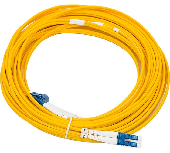 Изображение товара Оптический коммутационный шнур DATAREX патч-корд lc-lc duplex os2 нга-hf желтый 10 м DR-220047