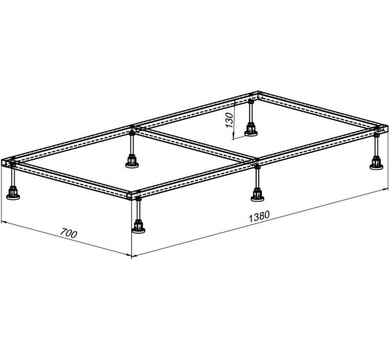 Изображение товара Каркас для литьевого поддона Aquanet 0.5 1380x800 00267179