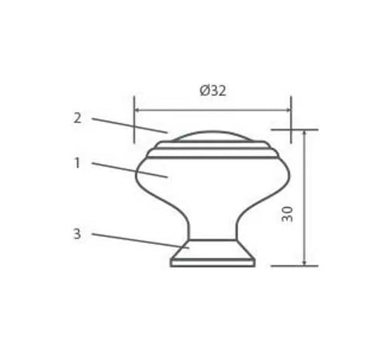 Изображение товара Ручка-кнопка Brante к4 графит/хром 606792