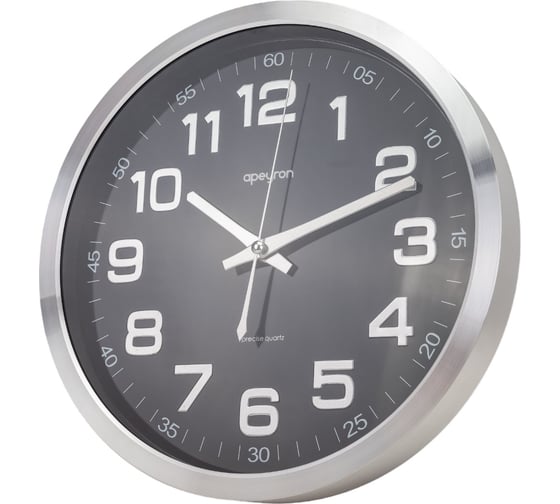 Изображение товара Настенные часы Apeyron, круг 3d, металл, ø30,4 см, бесшумные с плавным ходом, батарейка 1АА ML2207-192-1