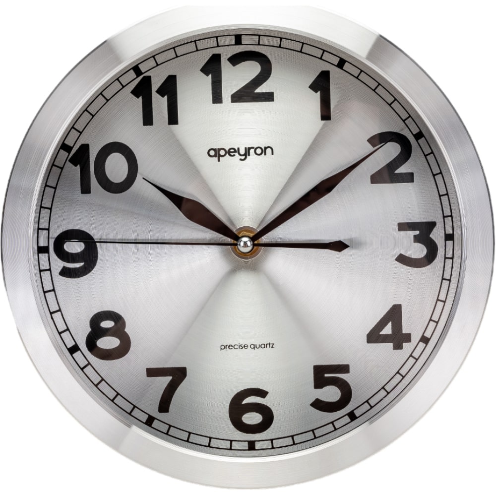 Круглые настенные бесшумные часы Apeyron бесшумные часы будильник apeyron