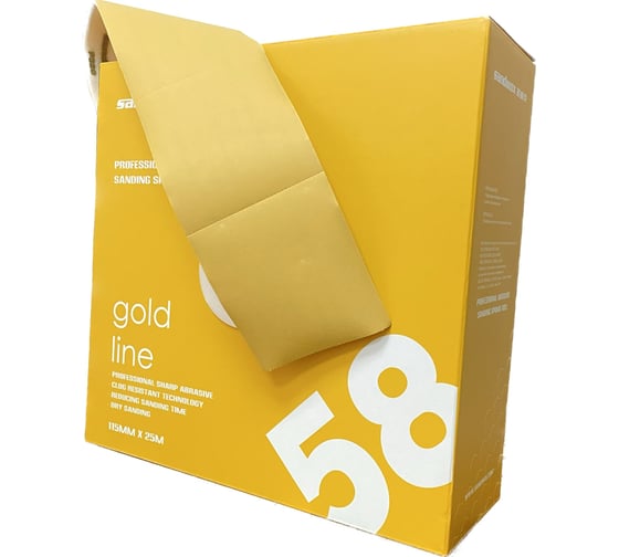Изображение товара Материал шлифовальный на бумажной основе с поролоном 58 Gold ALO (200 листов; 115х125 мм; P180; рулон) SANDWOX 58.11.25.180