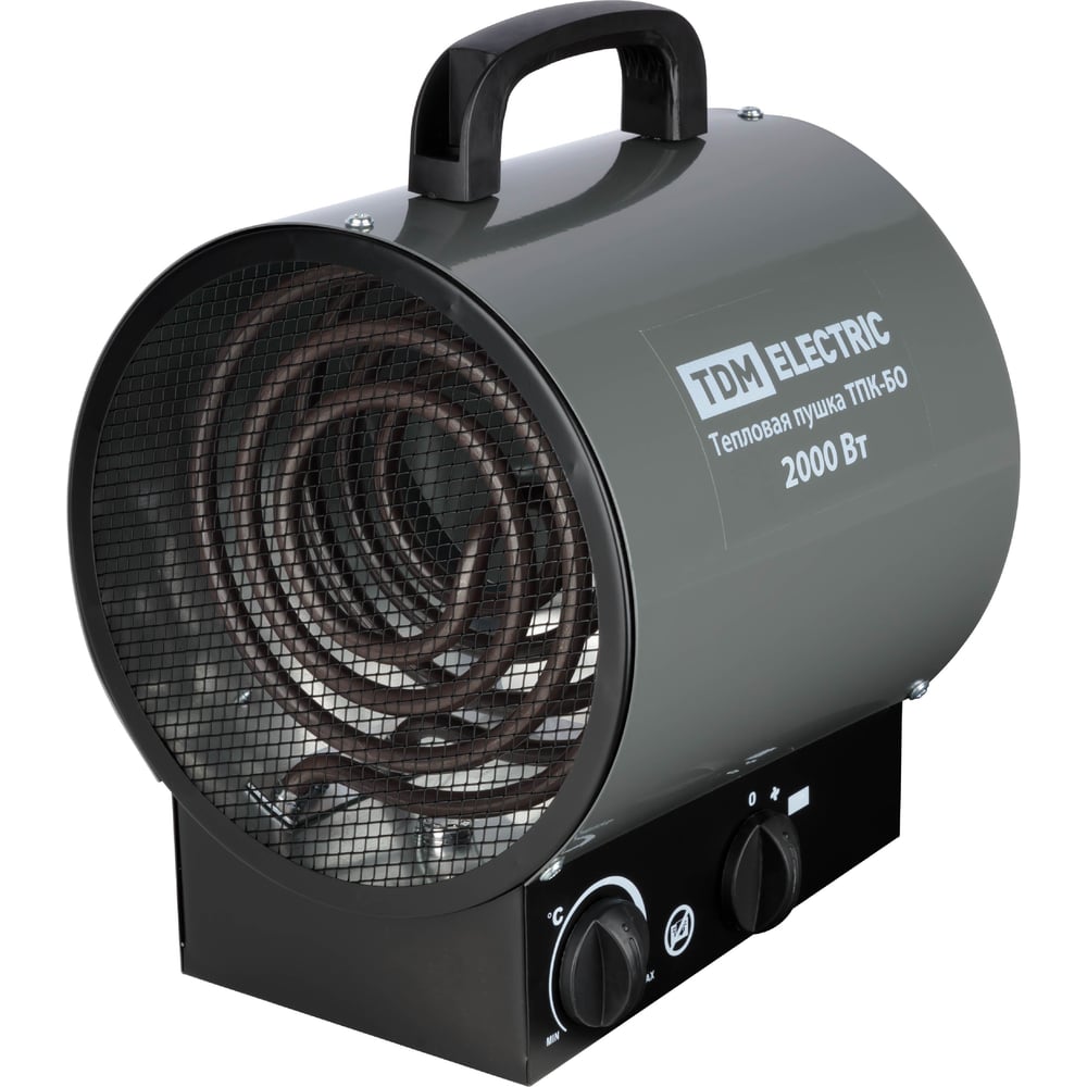 Изображение товара Профессиональная тепловая пушка TDM ELECTRIC TPK-BO 2 кВт, цилиндрическая модель