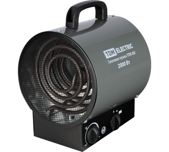 Изображение товара Тепловая пушка TDM ELECTRIC тпк-бо, 2 квт, круглый корпус, терморегулятор, SQ2520-0107