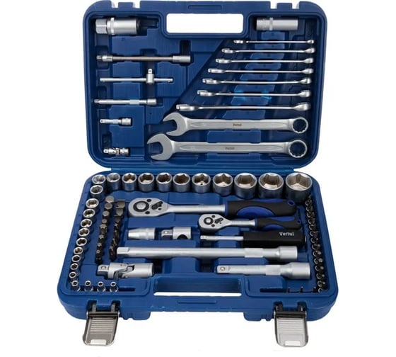 Изображение товара Набор инструментов VERTUL 1/4", 1/2" 82 предмета VR082