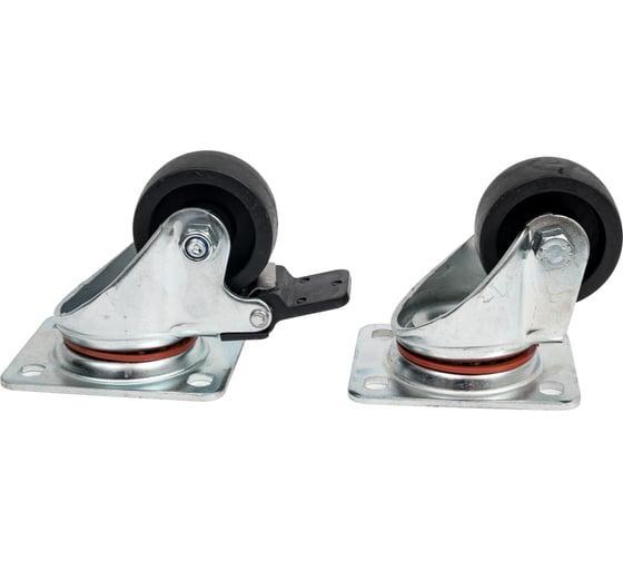 Изображение товара Комплект роликов DATAREX 2 шт, с тормозом 2 обычных нагрузка 150 кг на ролик DR-460000