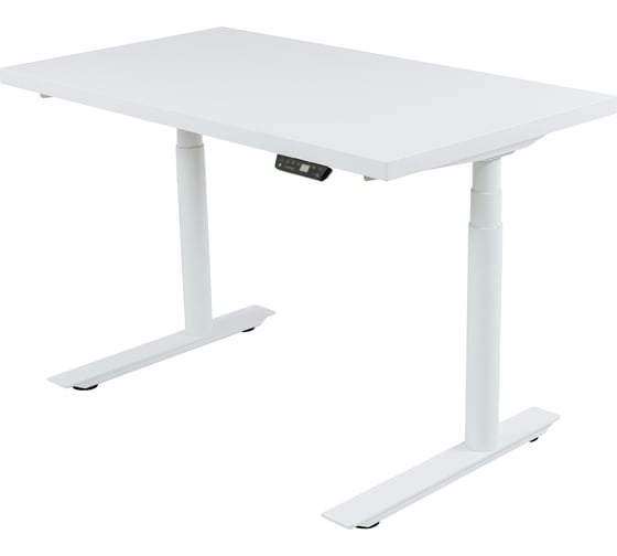 Изображение товара Стол с регулировкой высоты StolStoya ТИТАН Design рама белая, столешница МДФ, эмаль белая, 140x70 SE221DWW14070