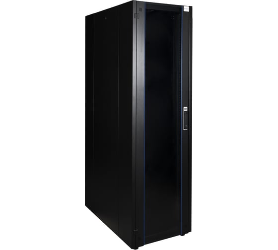 Изображение товара Напольный шкаф DATAREX 19 дюймов 47u 600x1000 передняя дверь стекло, задняя стенка металл, черный DR-700631