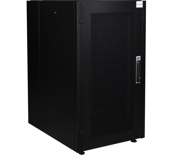 Изображение товара Напольный шкаф DATAREX 19 дюймов 22u 600x800 передняя дверь перфорированная, задняя стенка перфорированная, черный DR-721111
