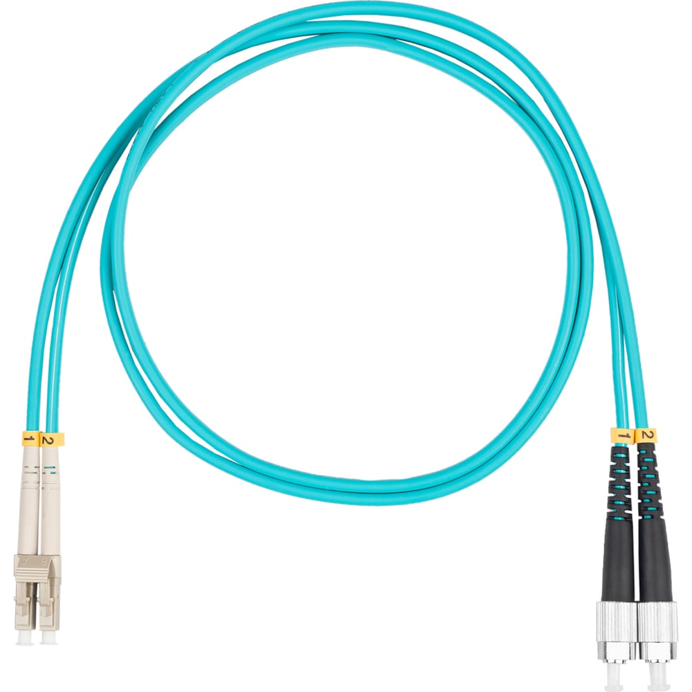 Оптический коммутационный шнур (патч-корд) DATAREX lc-fc duplex om3 нга-hf бирюзовый 15 м DR-220268