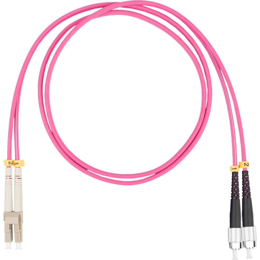 Оптический коммутационный шнур (патч-корд) DATAREX lc-fc duplex om4 нга-hf маджента 10 м DR-220277