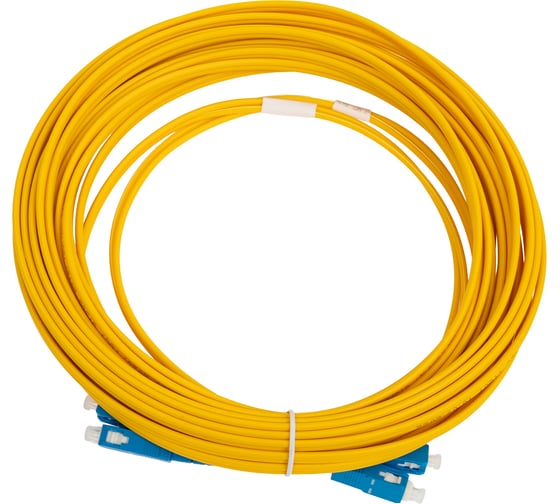 Изображение товара Оптический коммутационный шнур DATAREX патч-корд sc-sc duplex os2 нга-hf желтый 10 м DR-221147