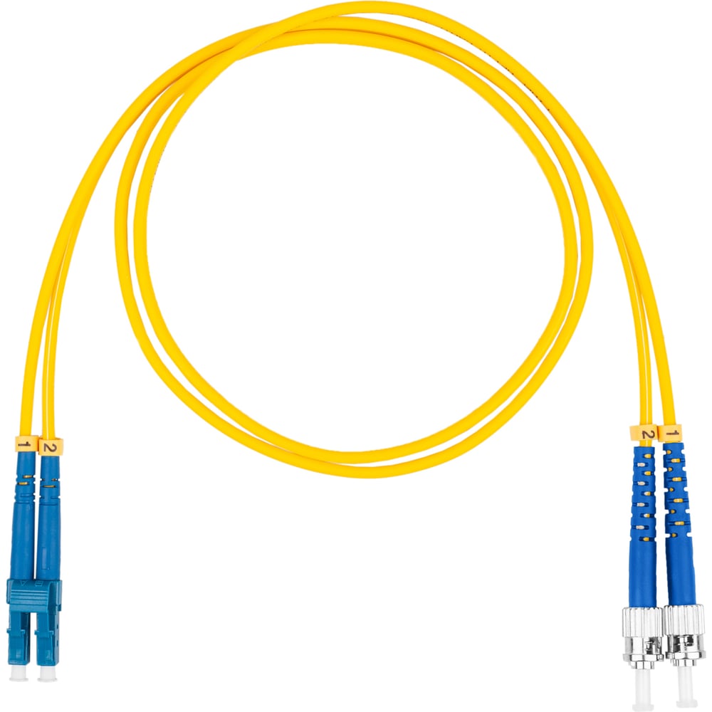 Оптический коммутационный шнур (патч-корд) DATAREX lc-st duplex os2 нга-hf желтый 5,0 м DR-220345