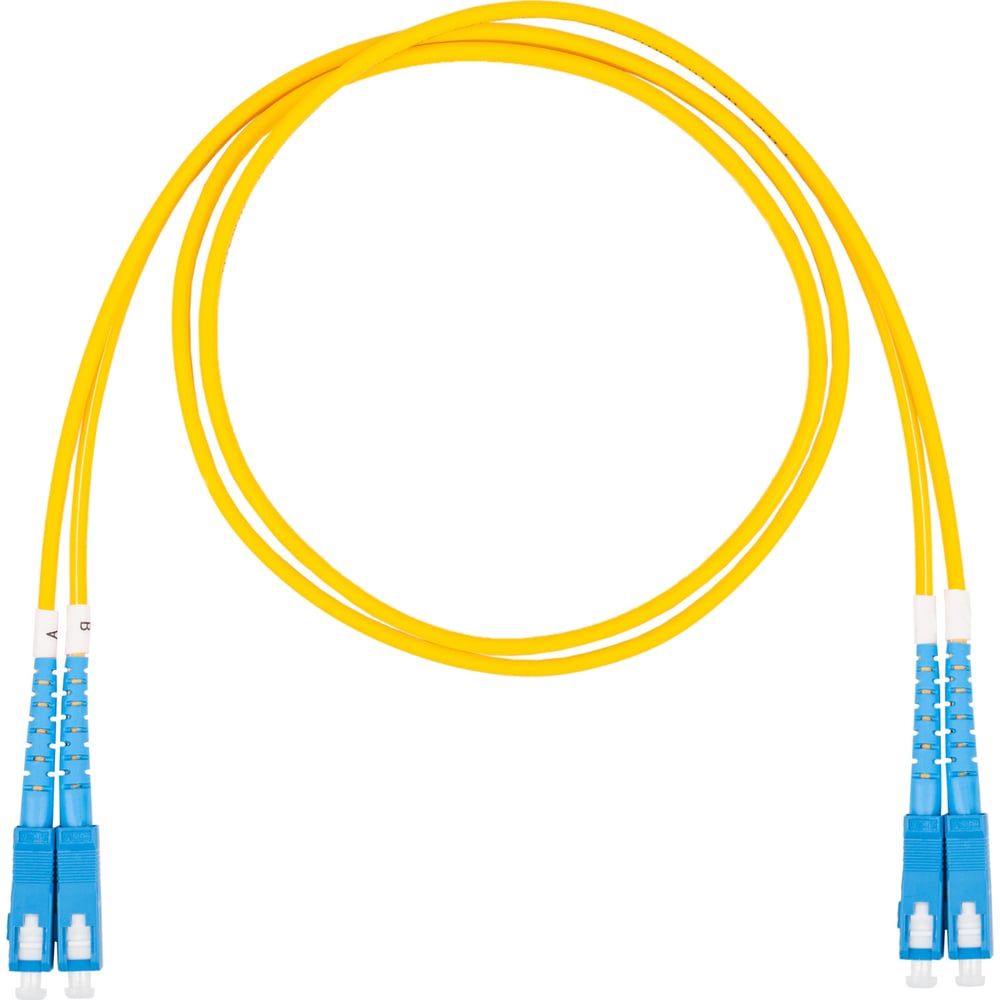 Оптический коммутационный шнур DATAREX патч-корд sc-sc duplex os2 нга-hf желтый 0,5 м DR-221140