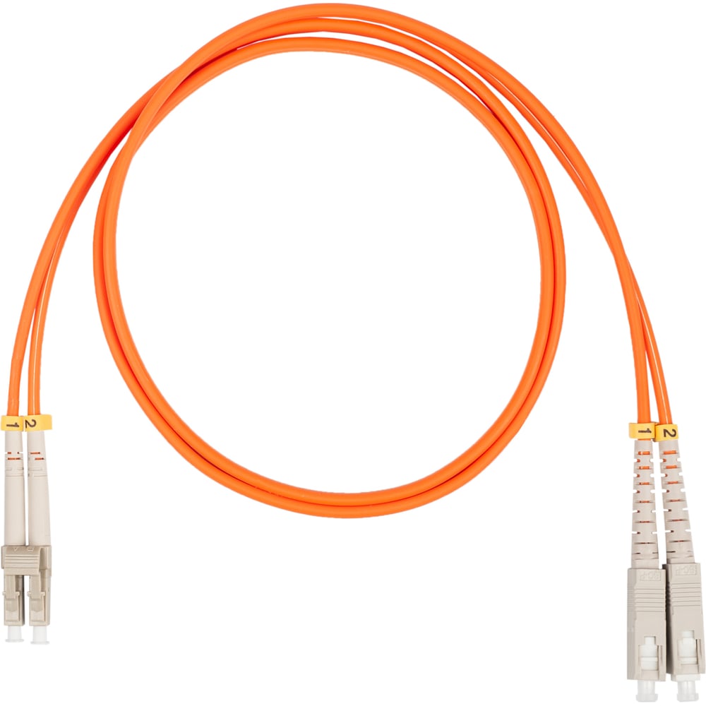 Оптический коммутационный шнур DATAREX патч-корд lc-sc duplex om2 нга-hf оранжевый 1,0 м DR-220151