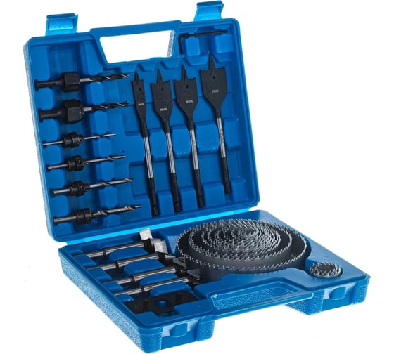 Изображение товара Набор коронок 19-127 мм и сверл по дереву ЗУБР Эскперт 28 предметов 29555-H28