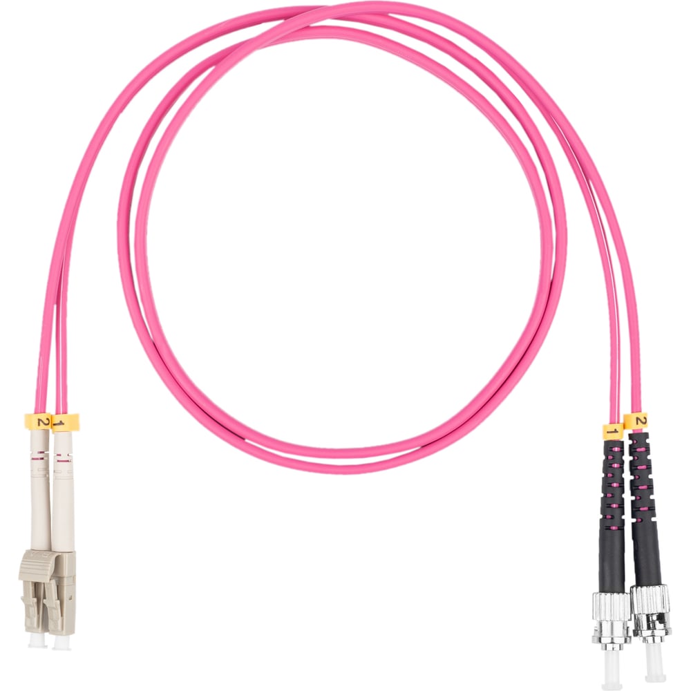 Оптический коммутационный шнур (патч-корд) DATAREX lc-st duplex om4 нга-hf маджента 0,5 м DR-220370