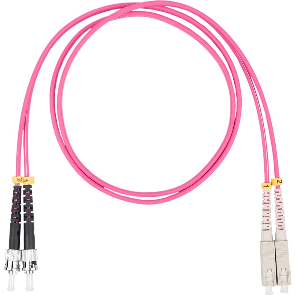Оптический коммутационный шнур (патч-корд) DATAREX sc-st duplex om4 нга-hf маджента 0,5 м DR-221370