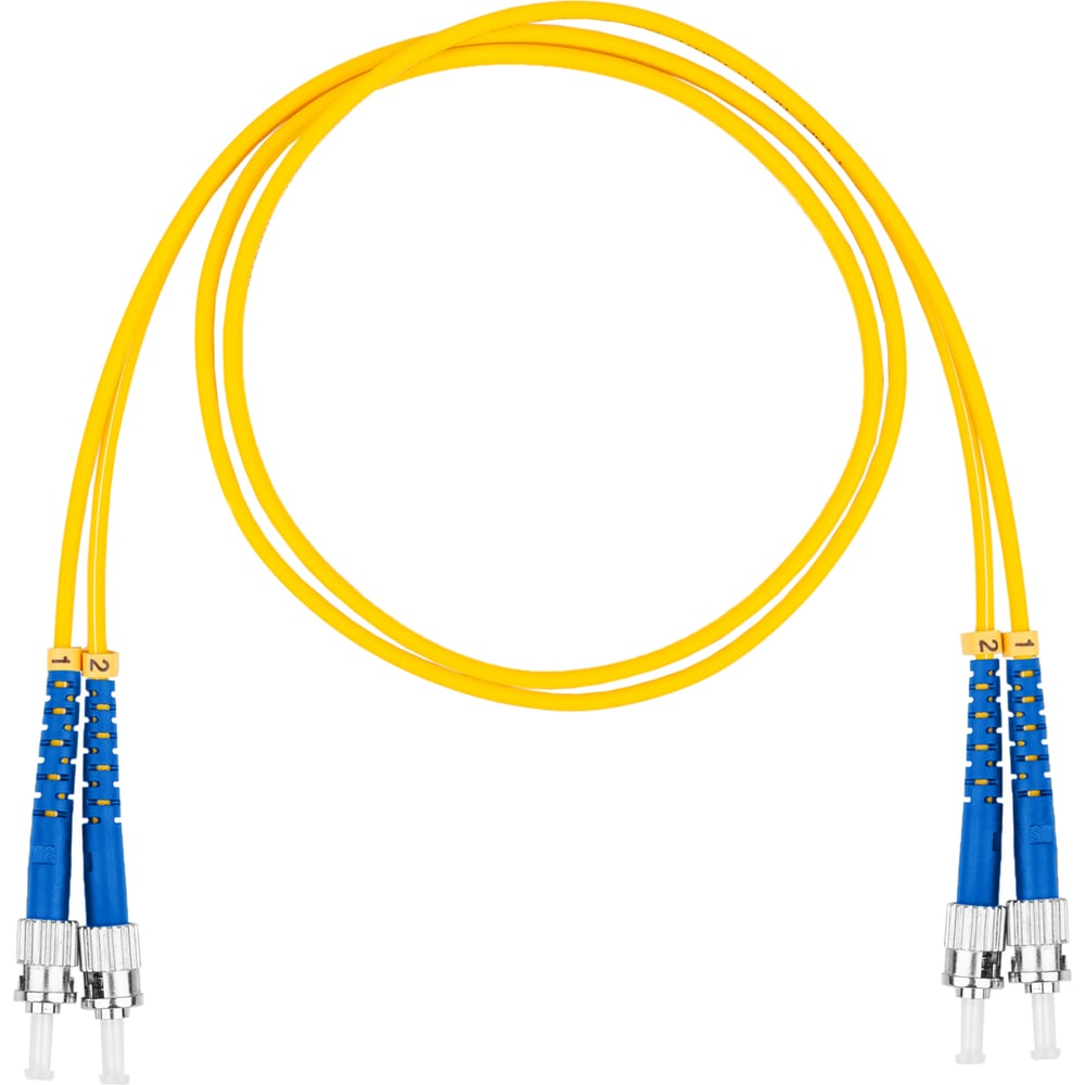 Оптический коммутационный шнур DATAREX патч-корд st-st duplex os2 нга-hf желтый 0,5 м DR-223340