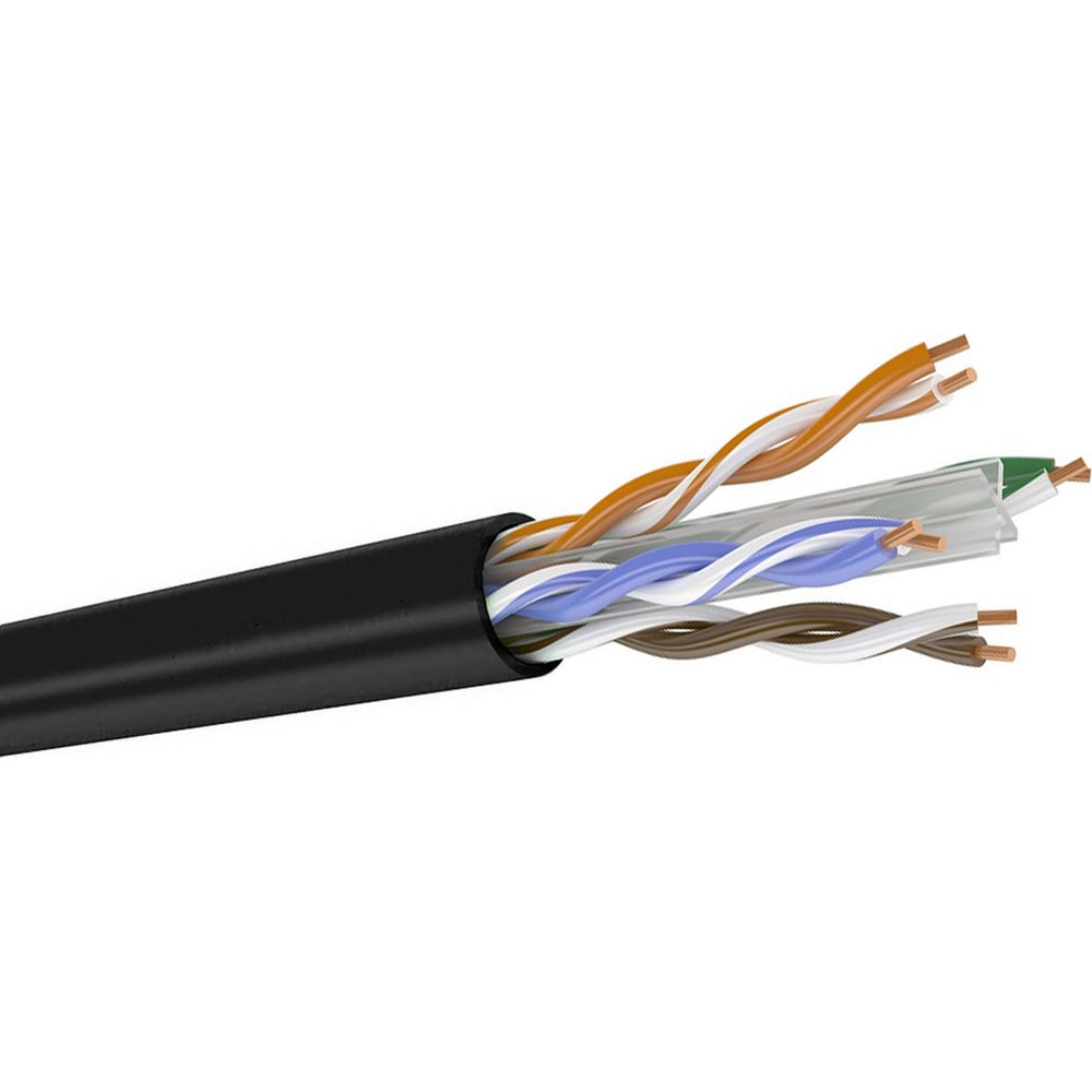 Изображение товара Кабель DATAREX кат 6 4 пара U/UTP 500 м черный для сетей