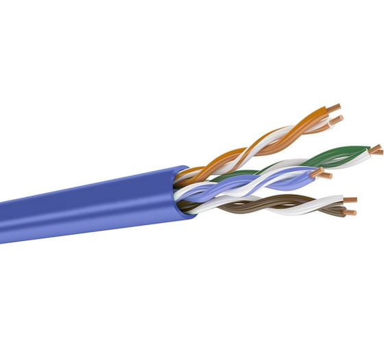 Изображение товара Кабель DATAREX категория 5е, 4 пары, u/utp, жила 0,51 +/- 0,01, pvcls, нга-lsltx, синий, коробка 305 м DR-140057