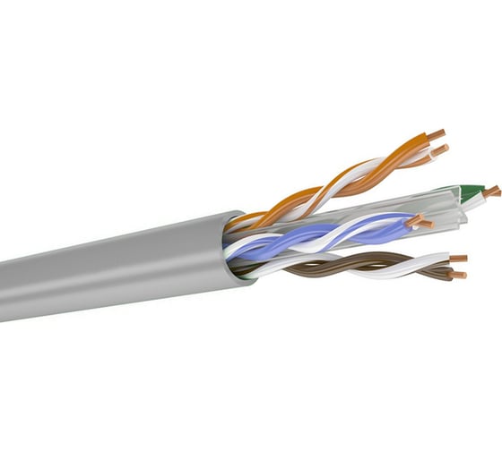 Изображение товара Патч-кабель DATAREX категории 6, 4 пары, u/utp, 23awg, pvc, нга-ls, серый, катушка 305 м DR-144001