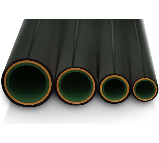 Изображение товара Труба Blue Ocean полипропиленовая со стекловолокном pn20/sdr7,4 - 20x2,8 UV-pro с защитой от ультрафиолета черная PPR-Fiber-G-HW(Bk)-20